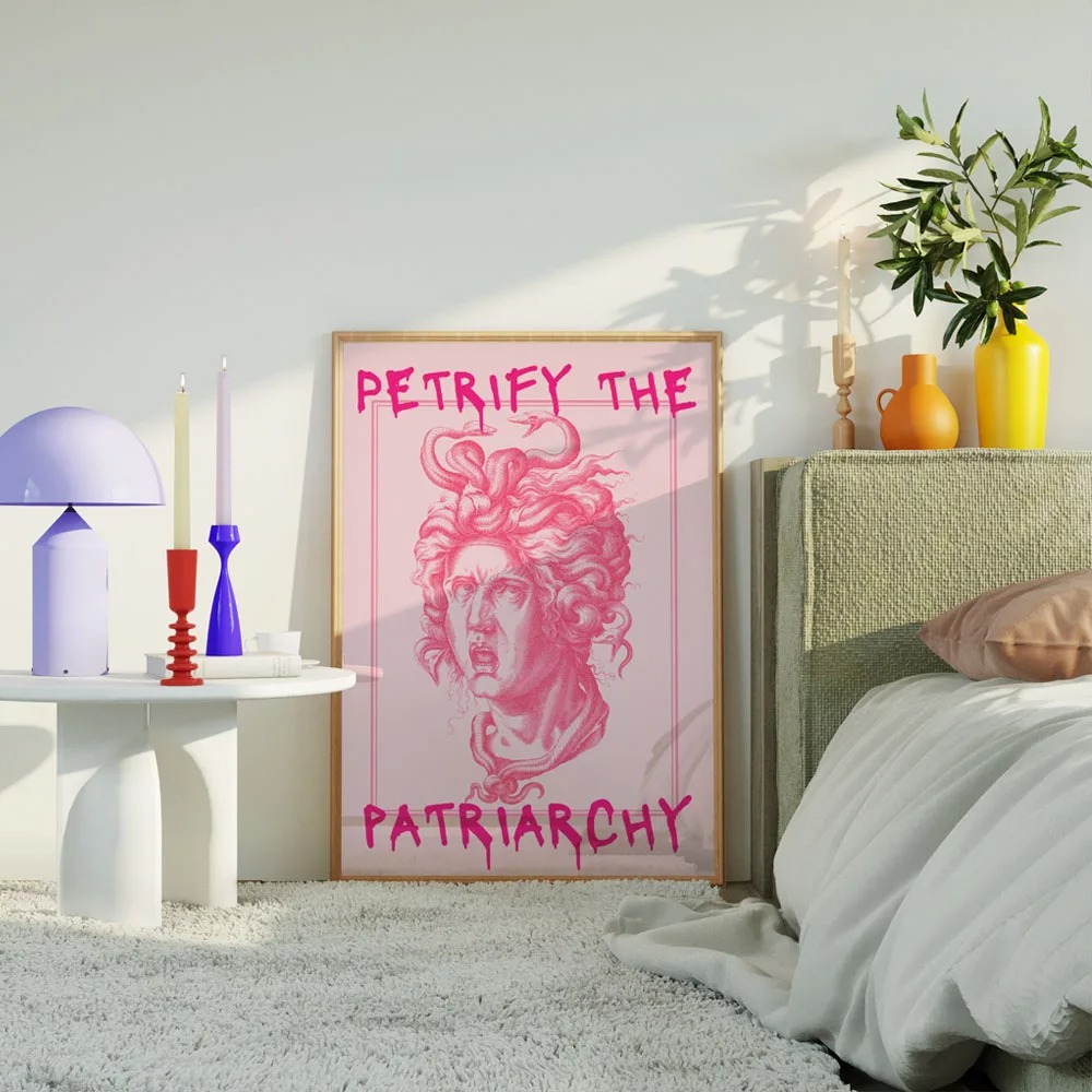 Abstract Feminist Color Letter - Home Decor Y2K review and price