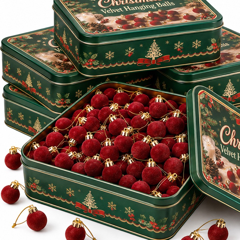 2cm Wine Red Velvet Christmas  - Home Decor Indonesia review and price