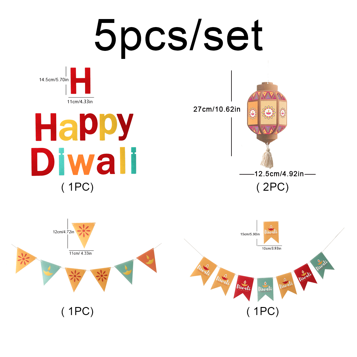 Happy Diwali Felt Letter Bunti - Home Decor Indonesia review and price