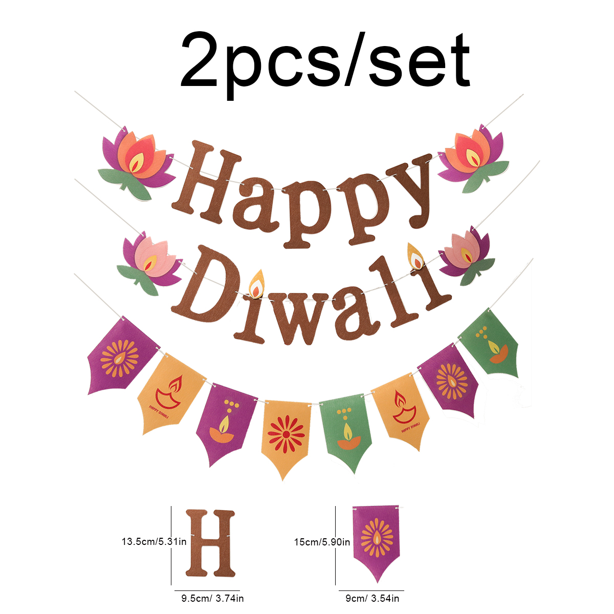 Happy Diwali Felt Letter Bunti - Home Decor Indonesia review and price