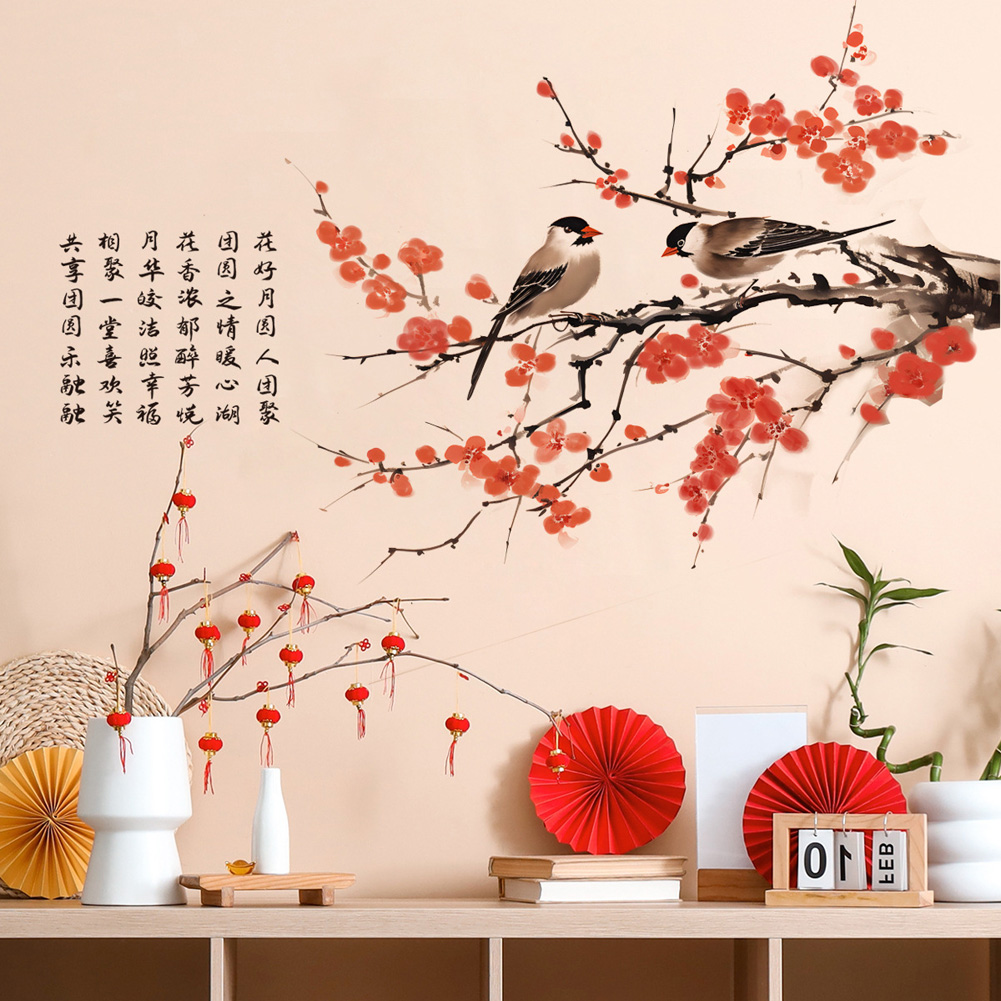 Chinese Style Plum Blossom Bir - Home Decor Indonesia review and price