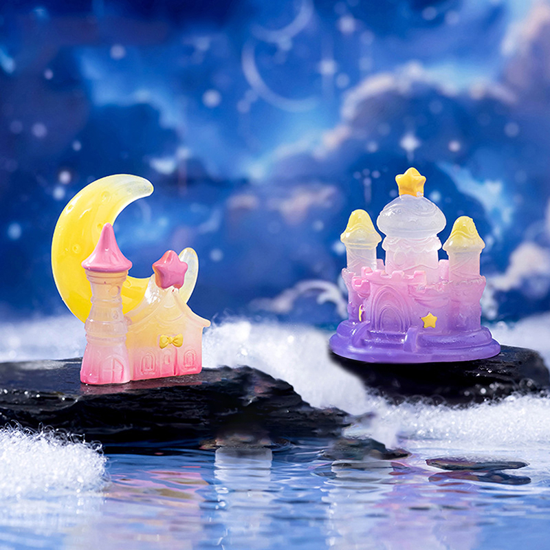 1Pcs Luminous Mini Castle Micr - Home Decor Za review and price